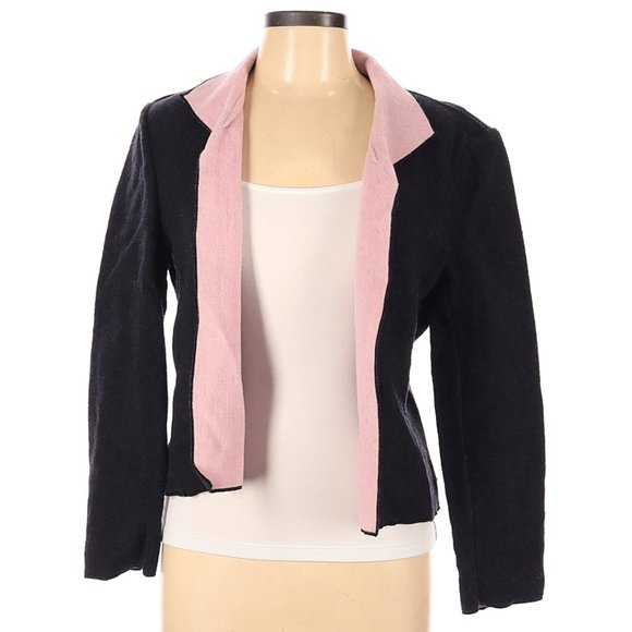 Harve Benard Jackets & Blazers - HARVE BENARD Gray & Pink Open Cardigan